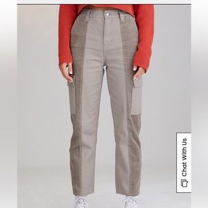 PacSun Gray Corduroy Paneled Cargo Skate Pants